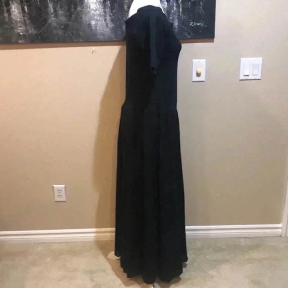 Soft Surroundings Boat Neck Short Sleeved Fit & Flare Cotton Maxi Dress-Small - Picture 4 of 12